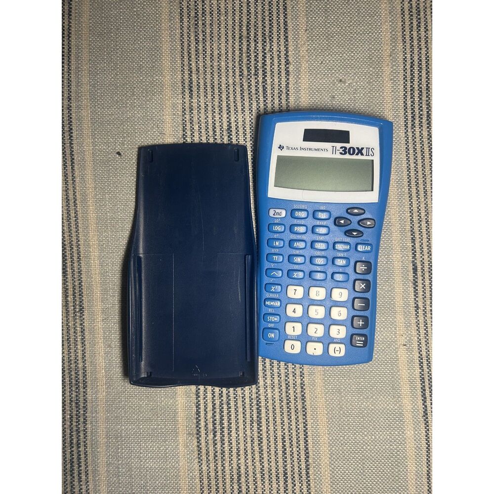 Texas Instruments TI-30XIIS Scientific Calculator Blue With Cover Tested Works